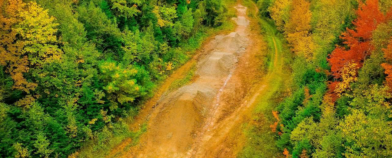 Professionally built mountain bike trail